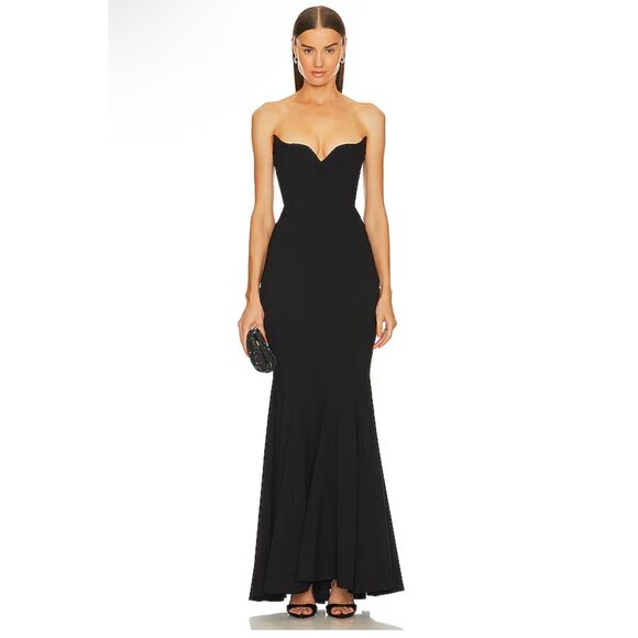 NWT Michael Costello x REVOLVE Billie Gown in Black Size XS $328